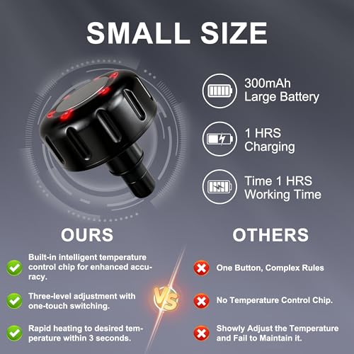 LEERCON Heating Head for Small Massage Gun - color: H1-black