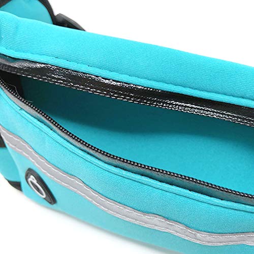 allydrew Adjustable Neoprene Running Belt, Waterproof Fanny Pack, Workout Pouch for Running Jogging Hiking, Blue - color: Blue