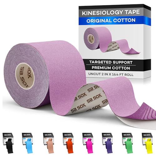SB SOX Original Cotton Kinesiology Tape Roll (16ft) - color: Purple - Uncut