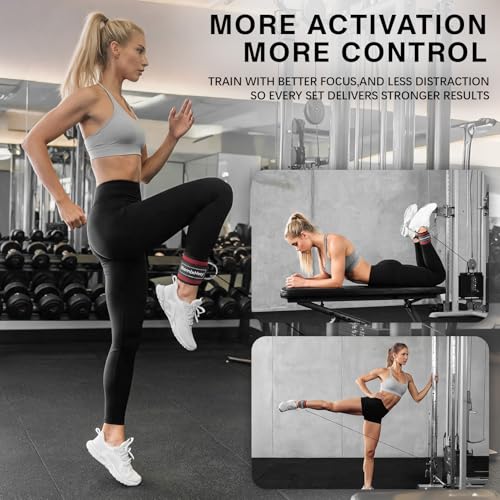 Fitness Ankle Straps for Cable Machine, Premium Neoprene Padded Adjustable Ankle Cuffs, Home Gym Cable Attachment for Glute Kickbacks, Booty Workouts, Leg & Hip Exercises - size: Pair
