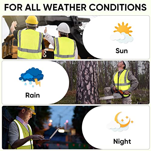 TICONN High Visibility Reflective Safety Vest for Men & Women, ANSI Class 2 - color: Yellow, size: Medium