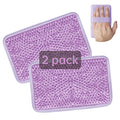 Gel Ice Pack for Injuries Ice Bag with Strap-2 Pack Reusable Hot Cold Pack - color: Purple-2 Pack