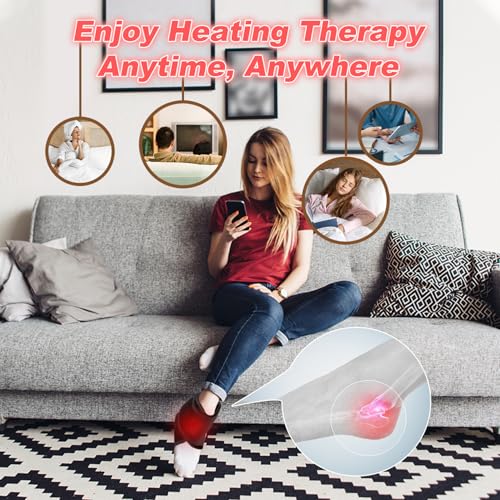 Plug in Heated Ankles Wrap Foot Heating Pad for Achilles Tendonitis Relief