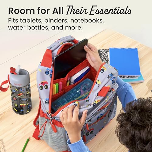 Bentgo Kids Print Durable & Water-Resistant Backpack - color: Trucks, size: Kids Medium