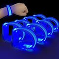M.best 8pcs LED Light Up Bracelets Glow Flashing Wristbands Glow in The Dark Party Supplies for Wedding, Raves, Concert, Camping,Sporting Events, Party Blue - color: 8pcs Blue