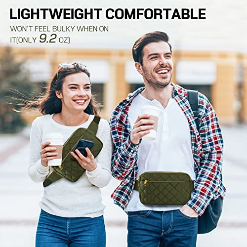CXWMZY Fashion Fanny Packs for Women & Men, Girls Boys Teens Waist Bag Hip Bum Bag Cute Fanny Pack Casual Bum Bag with Multi-Pockets Adjustable Belts for Disney Traveling Cycling Running (Green) - color: Green