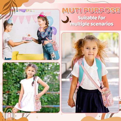 Water Bottle Carrier Bag with Strap for Kids - Water Bottle Bag Holder with Padded Strap Pocket 10/12/14/16/18Oz for Boys Girls School Walking Hiking Camping - style: Boho