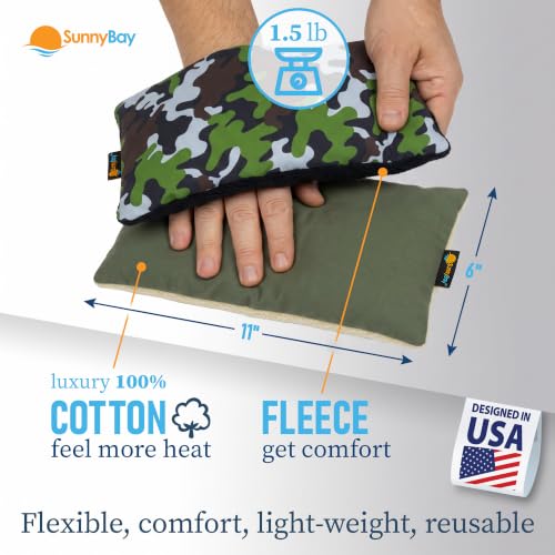 SunnyBay Microwavable Neck and Shoulder Heating Pad, 6x11 Inches, 2 Pack - color: Pack of 2 - Camo
