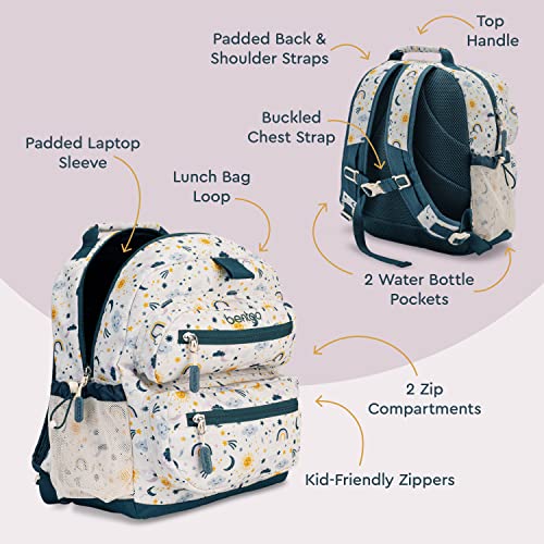 Bentgo Kids Print Durable & Water-Resistant Backpack - color: Friendly Skies, size: Kids Medium