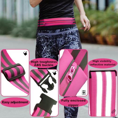 Running Belt Running Phone Belt for Women and Men Phone Holder - color: Pink
