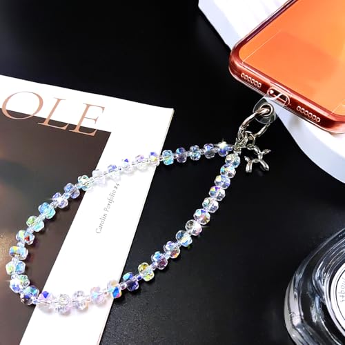 C.J.M.K Beaded Phone Wristband, Lanyard Chain - color: 04-white