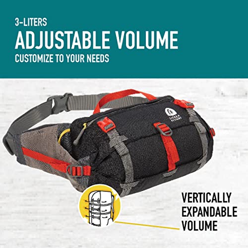 Sierra Designs Flex Lumbar Waist Pack, Hiking Waist Bag with Water Bottle Holder, Adjustable Volume, and More