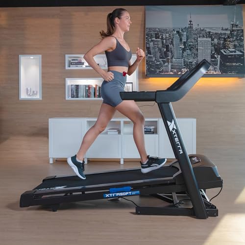 Xterra Fitness Sport Series Premium Folding Smart Treadmill, Handlebar Speed and Incline Controls, Large XTRASoft Cushioned Running Deck, Built-in FTMS-Enabled Bluetooth with XF Connect Fitness App - style: TR65