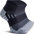 Compression Ankle Socks - Cozy Cushioned Hiking Running for Men Women - Thick Warm Durable - color: Black, size: Medium