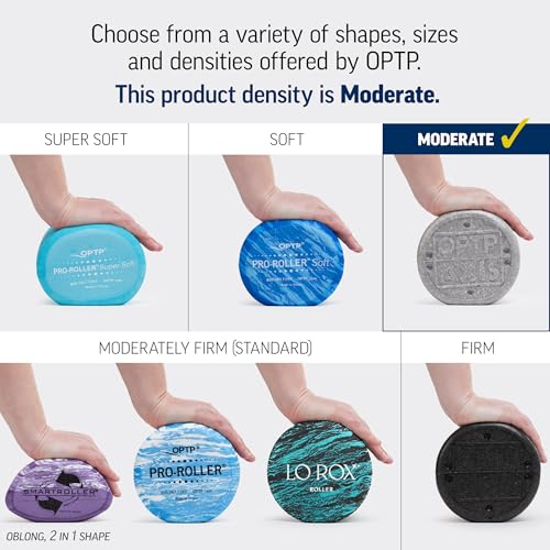 OPTP Silver AXIS Moderately Firm Foam Roller – Half-Round, Silver, 12" x 3" - size: 12" x 3" Half-Round