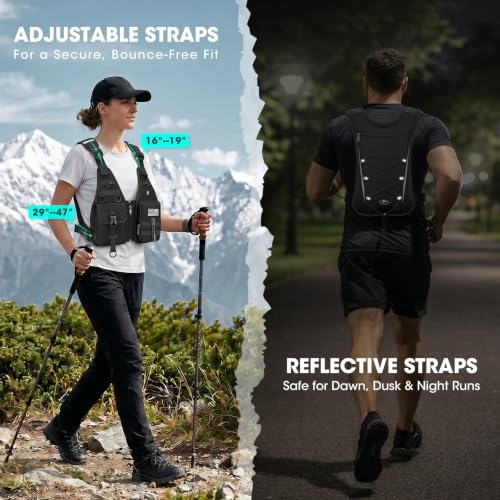 RAINSMORE Water Backpack Hydration Vest with 2L Water Bladder for Running