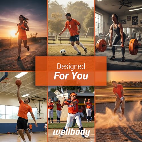 Wellbody 5 Deep Tissue Massage Gun with Heat Ball Technology | Vibrating Handheld Massager for Trigger Point Therapy | 5 Speed Rechargeable Portable Device for Muscle Pain Relief & Recovery