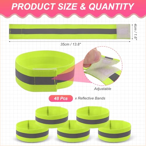 PATIKIL Reflective Bands for Wrist Arm Ankle Leg High Visibility Band - color: Fluorescent Orange
