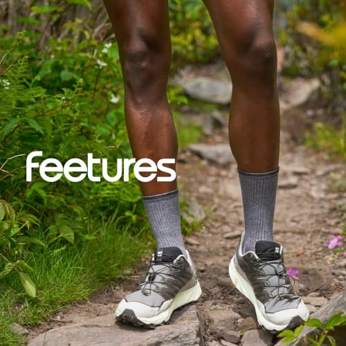 Feetures Elite Light Cushion Mini Crew Sock - color: Gray (1 Pair), size: Medium