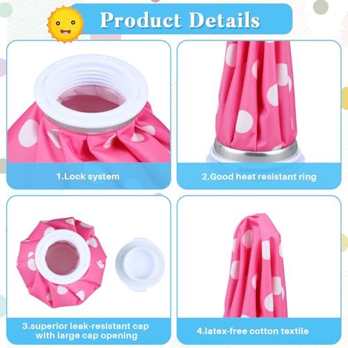 Honoson 4 Pack Reusable Ice Bag Hot Cold Bag Leakproof, Stylish Style - style: Stylish