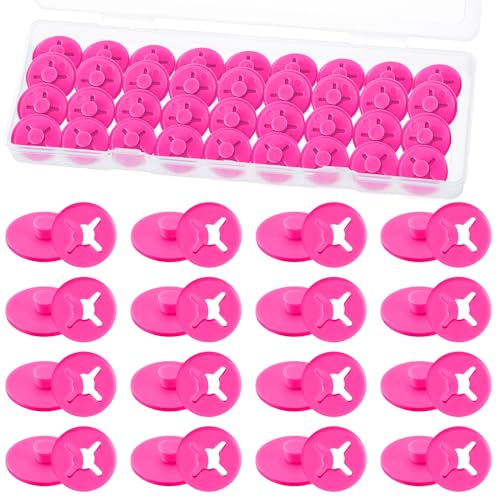 Juexica Race Bib Clips Running Number Holder - color: Rose Red