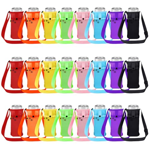 Mumufy Water Bottle Sling Holders Crossbody with Zipper Pouch Strap