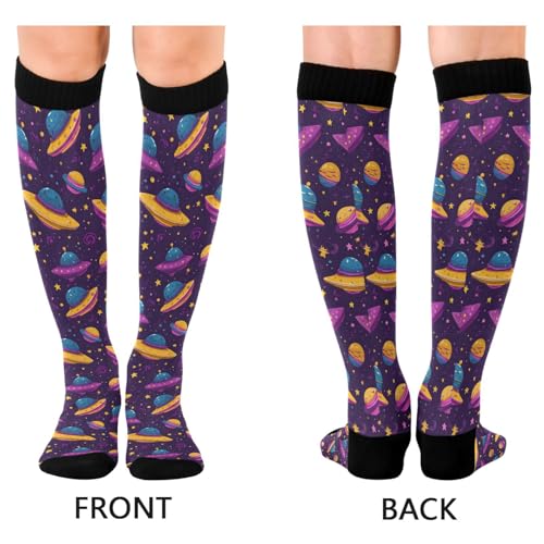 Wusikd Pirate Skulls Compression Socks for Women and Men Circulation Cute Long Socks for Athletic Running 1 - color: Multi 36