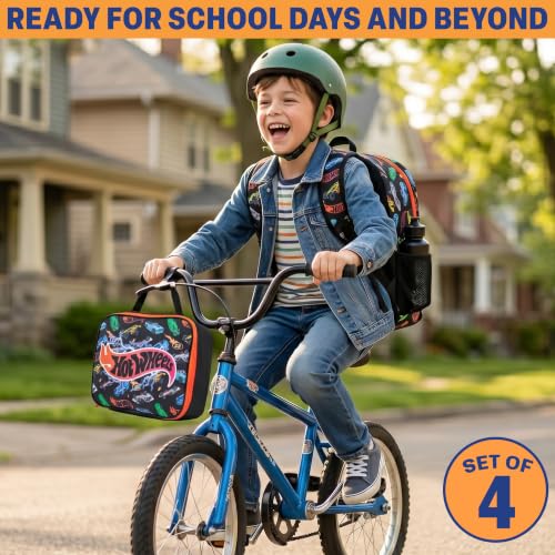 Get Trend Hot Wheels Boys Backpack 4 Piece Set - color: Multi Hot Wheels