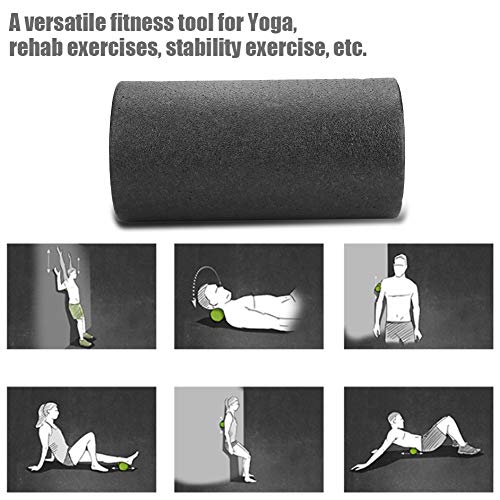 Manual Massage Ball,EPP Yoga Foam Roller Massage Ball Set Point Body Muscle Stress Relief Tool for Shoulders, Arms, Neck, Back and Feet (30x15x15cm Foam Roller) - color: Black, size: 30x15x15cm foam roller