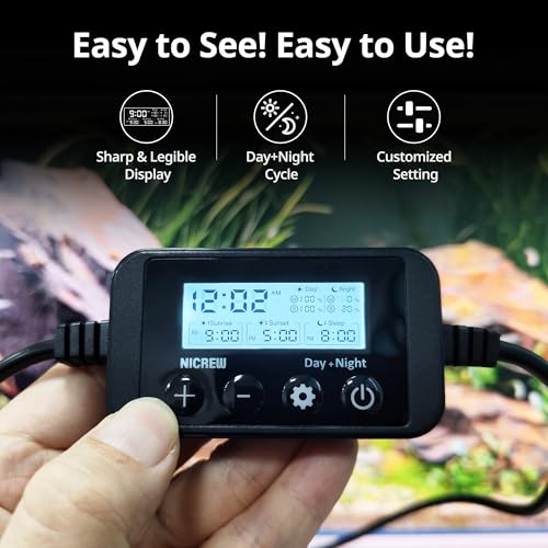 NICREW Clip-on Planted Aquarium Light for Fish Tank - size: For Plants