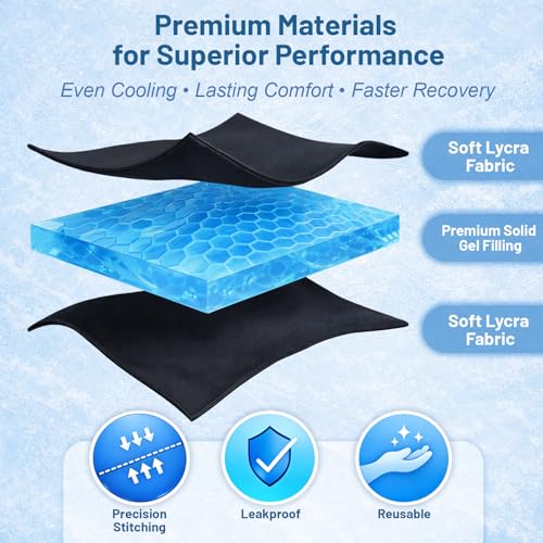 Full Leg Ice Pack Wrap with 360° Coverage for Injuries Reusable (Medium) - size: Medium