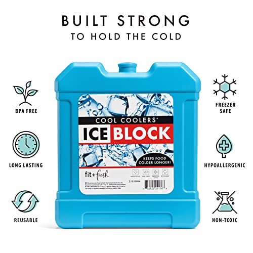 Cool Coolers by Fit & Fresh XL Reusable Cooler Ice Block