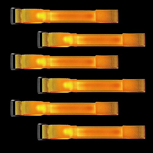 M.best 8pcs LED Light Up Bracelets Glow Flashing Wristbands Glow in The Dark Party Supplies for Wedding, Raves, Concert, Camping,Sporting Events, Party Yellow - color: 8pcs Yellow