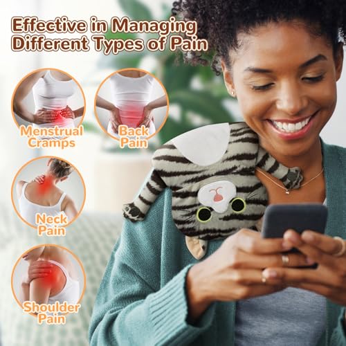 Microwave Heating Pad for Pain Relief, 17" x 9" Microwavable Heating Pads for Cramps, Back Pain, Neck Shoulder, Muscles, Knee, Joints, Natural Heat Pack Moist Heat, Gray Tabby Cat - size: Gray Tabby Cat