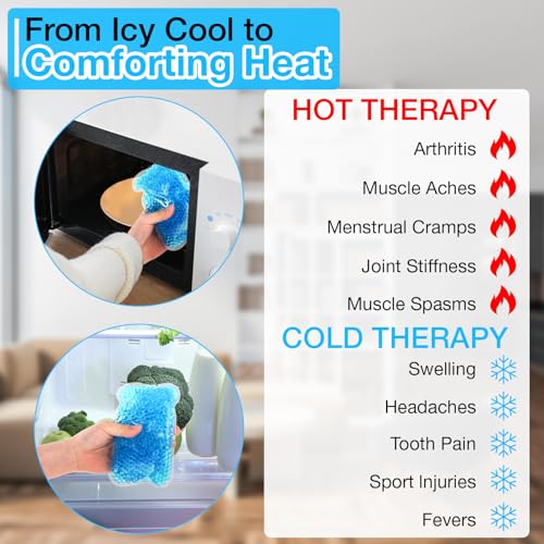 Trelaco 24 Pcs Gel Bead Ice Pack 4 x 6 Inch, Reusable Hot Cold Pack - color: Blue