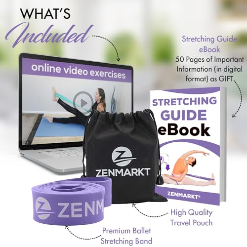 Ballet Stretch Bands for Flexibility, Strength and Dance Training - color: Purple