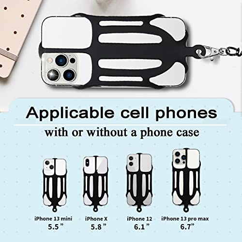Prime Comfort Phone Tether with Silicone Phone Holder and Carabiner Clip - size: Tether