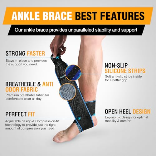 Doc Miller Ankle Brace with Compression Wrap for Men & Women