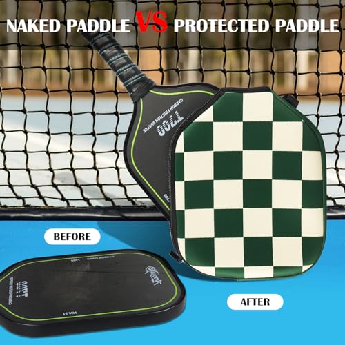 Pickleball Paddle Cover, Neoprene Sleeve 11.8 x 9.05 in - color: Green 1 Pc