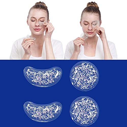 ZNÖCUETÖD Gel Ice Pack Reusable Cooling Eye Pads and Under Eye Patches