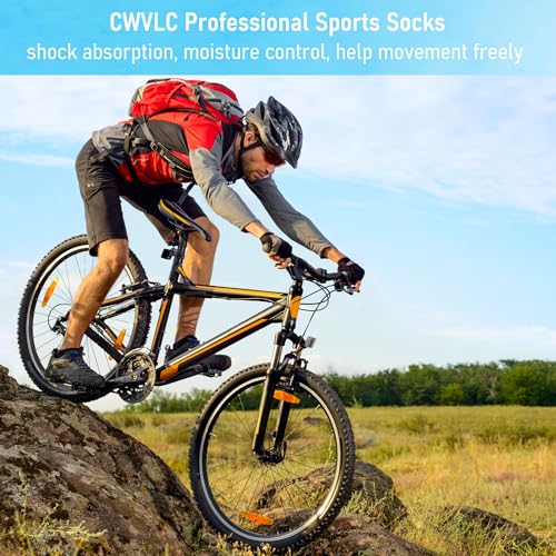 CWVLC Cushioned Athletic Ankle Compression Socks for Women Men 3/6 Pairs - color: 3-pairs Light-green, size: Small