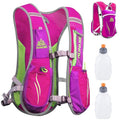Azarxis Hydration Running Vest Backpack Pack 5L 5.5L for Women and Men Jogging Trail Race Marathon Cycling Hiking - color: Rose Red (R2)