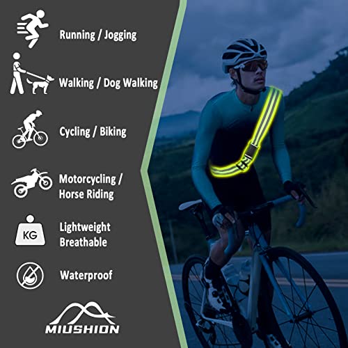 Reflective Vest - Running Vest Reflector, Reflective Running Vest with Safety Straps, High Visibility Reflector - color: J-10pcs Belt
