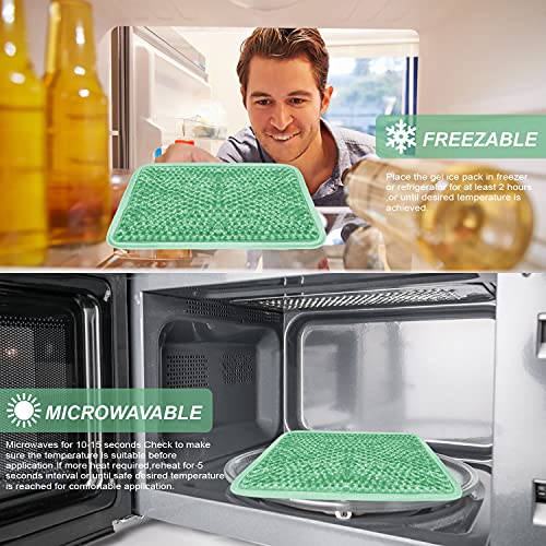 Gel Ice Pack for Injuries Ice Bag with Strap-1 Pack Reusable Hot Cold Pack - color: Green-1 Pack