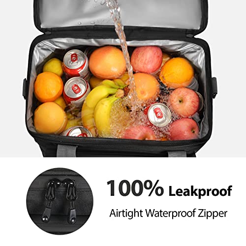 Maelstrom 24/30/60 Can Soft Cooler Bag, Double Deck Portable Ice Chest - color: Black, size: 60 Can