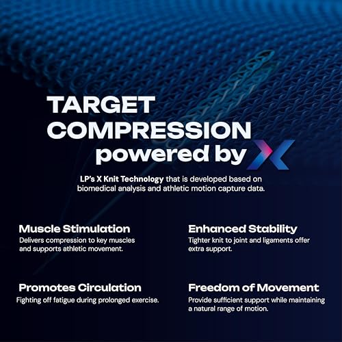 LP 176XT Target Compression Knee Sleeve for Injury Recovery, Men & Women - color: Dark Blue, size: M
