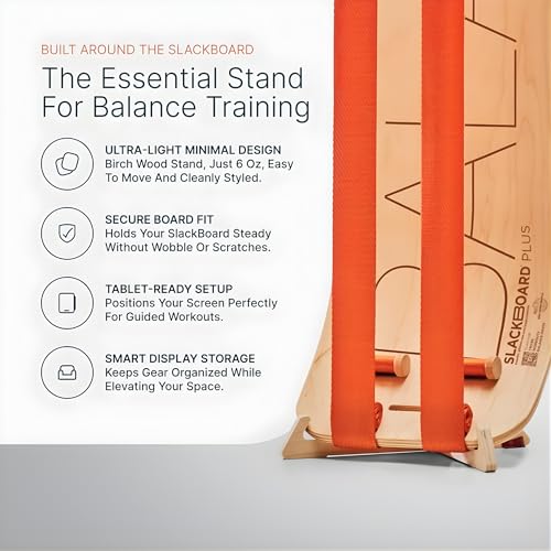 GIBBON SlackBoard, Balance Board Kids & Adults, Slackline Balance Trainer - color: Balance Plus with Stand