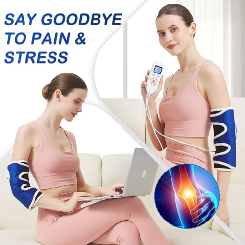 AOKESTE Elbow Heating Pad for Tennis Elbow and Tendonitis, Arm Heating Pad for Pain Relief,Heated Arm Brace for Joint Pain Relief,Adjustable Heat Therapy Brace Auto Shut-Off
