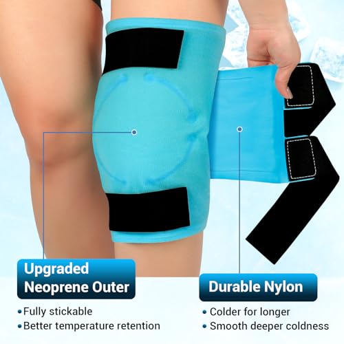 Comfytemp Large Knee Ice Pack Wrap Reusable Gel Full Coverage Knee Cold Pad - color: Blue51, size: Extra Large