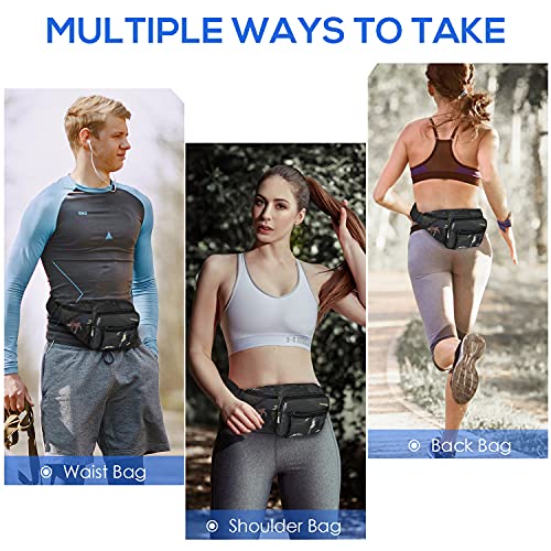 NOOLA Fanny Pack with Water Bottle Holder, Hiking Waist Bag for Men Women - color: Floral